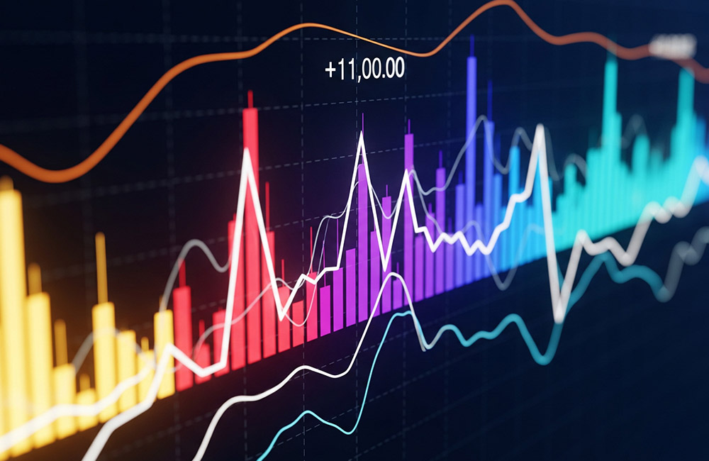 Obbligazioni: cosa sono e come investire Grafico finanziario con andamento dei mercati e rendimenti, rappresentazione visiva dell’analisi e della performance delle obbligazioni.